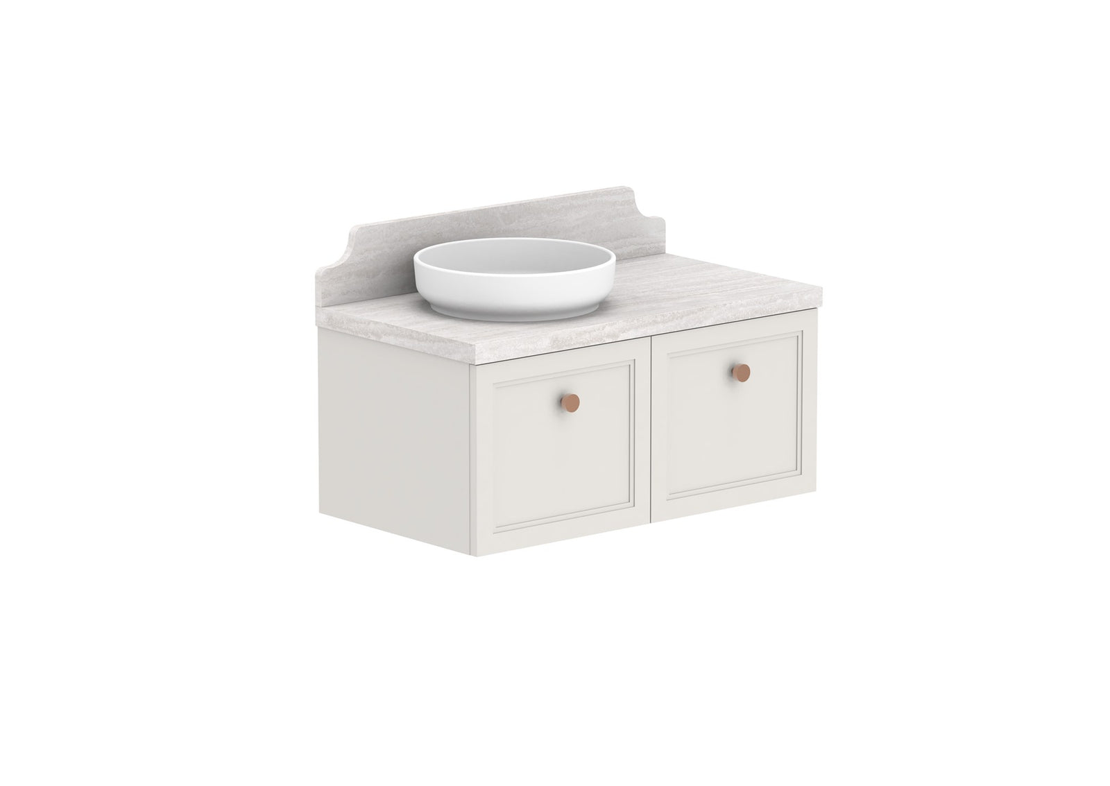 ADP Mabel Full Depth Wall Hung Vanity 900mm left offset bowl