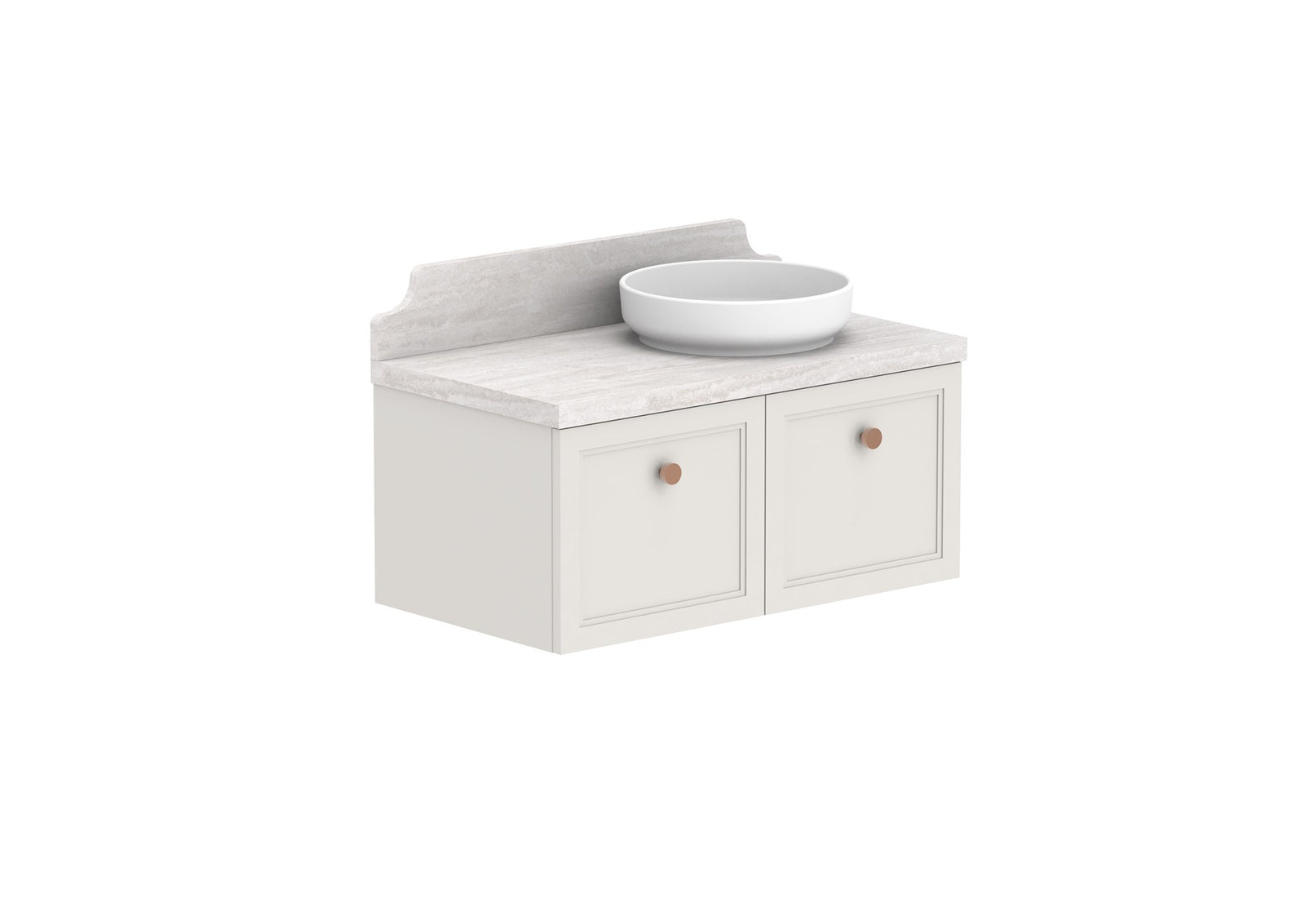 ADP Mabel Full Depth Wall Hung Vanity 900mm right offset bowl