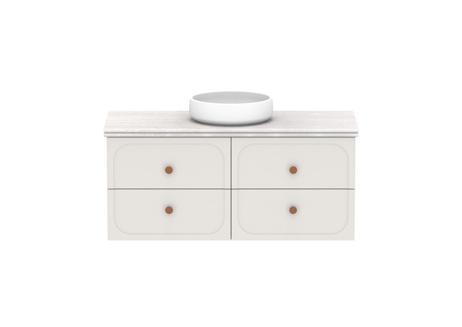 ADP Madden Wall Hung Vanity 1200mm centre bowl, front view