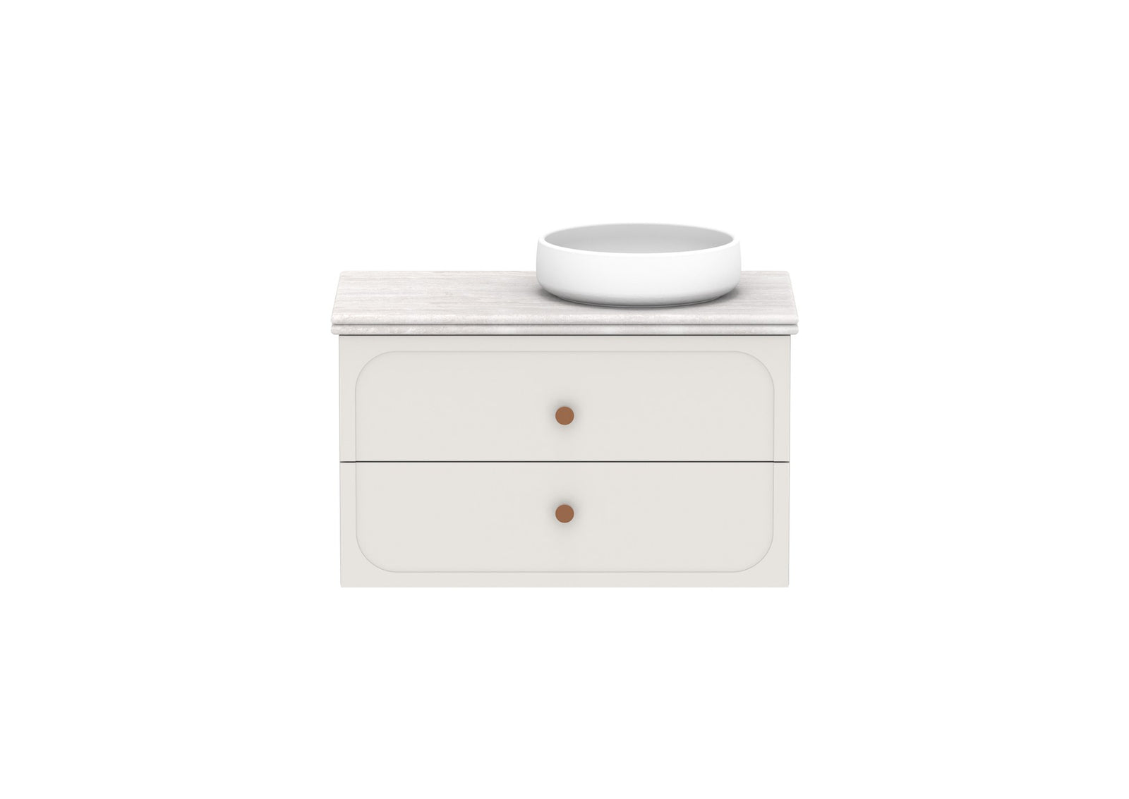ADP Madden Wall Hung Vanity 900mm right offset bowl, front view