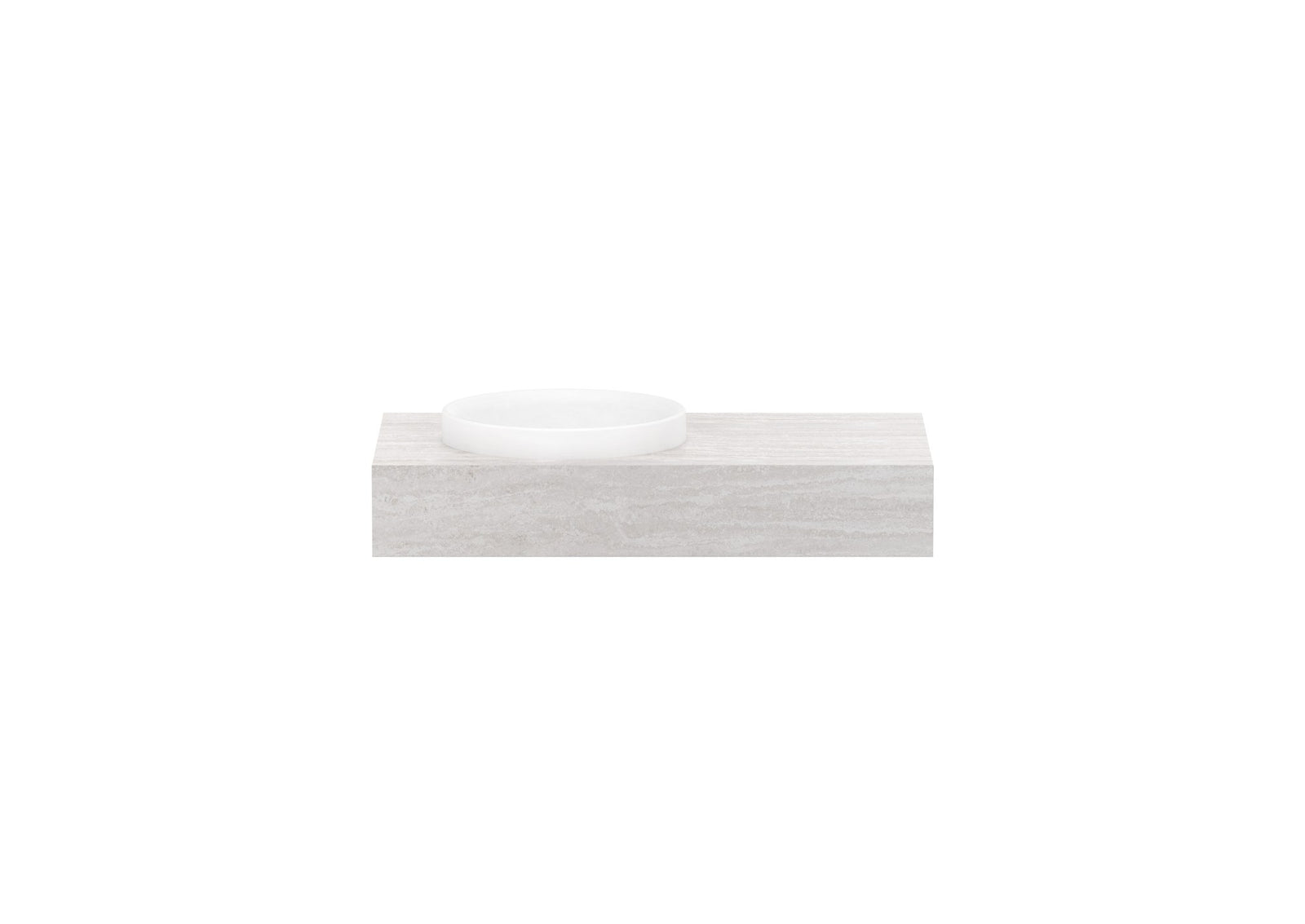 ADP Michel Wall Hung Vanity 900mm left offset bowl, front view