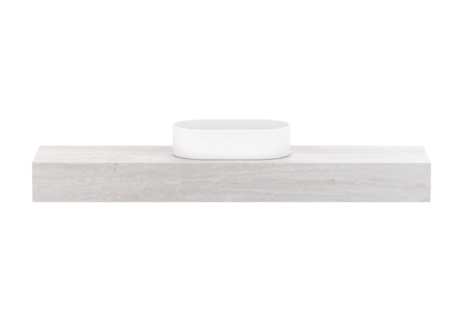 ADP Michel Ensuite Wall Hung Vanity 1500mm centre bowl, front view