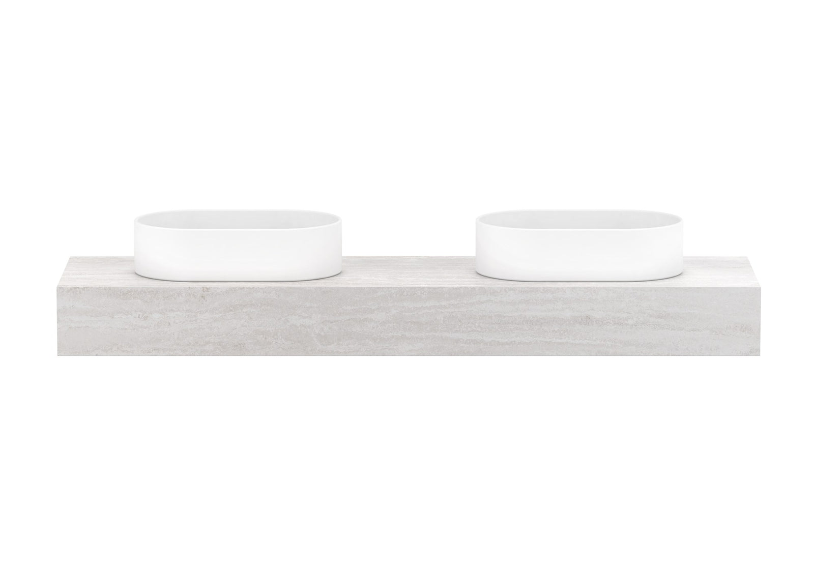 ADP Michel Ensuite Wall Hung Vanity 1500mm double bowl, front view
