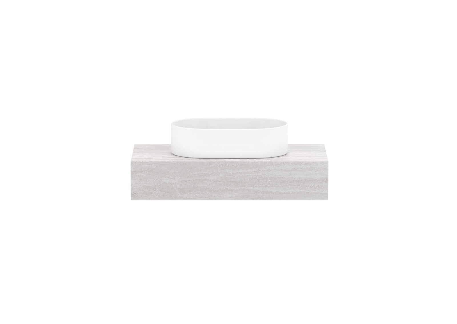 ADP Michel Ensuite Wall Hung Vanity 750mm centre bowl, front view
