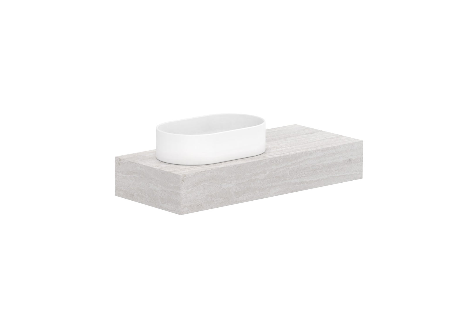 ADP Michel Ensuite Wall Hung Vanity 900mm left offset bowl