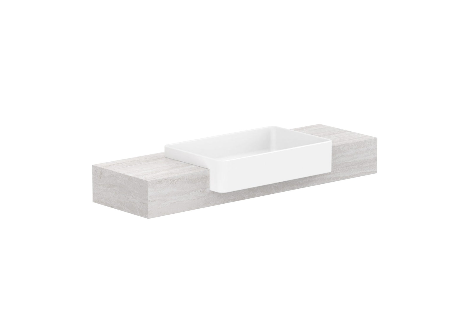 ADP Michel Semi-Recessed Wall Hung Vanity 1200mm centre bowl