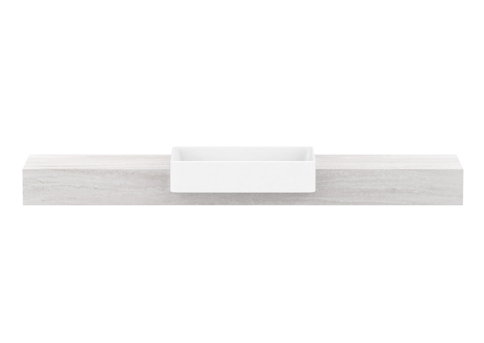 ADP Michel Semi-Recessed Wall Hung Vanity 1800mm centre bowl, front view