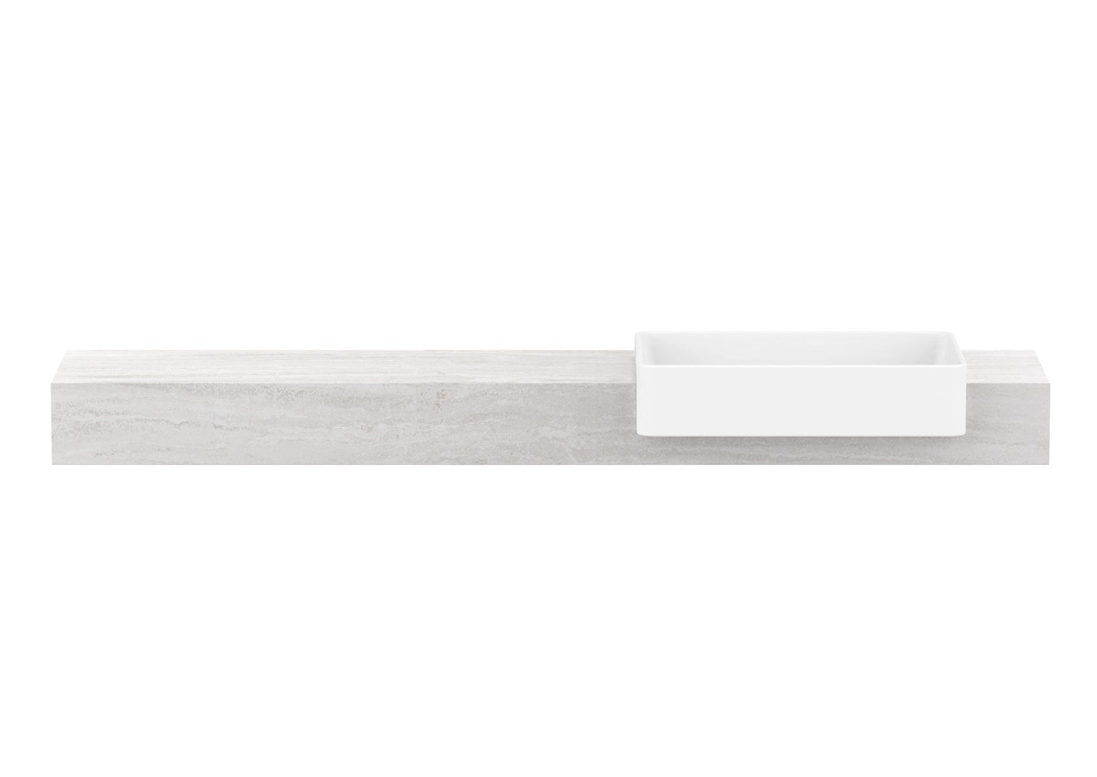 ADP Michel Semi-Recessed Wall Hung Vanity 1800mm right offset bowl, front view
