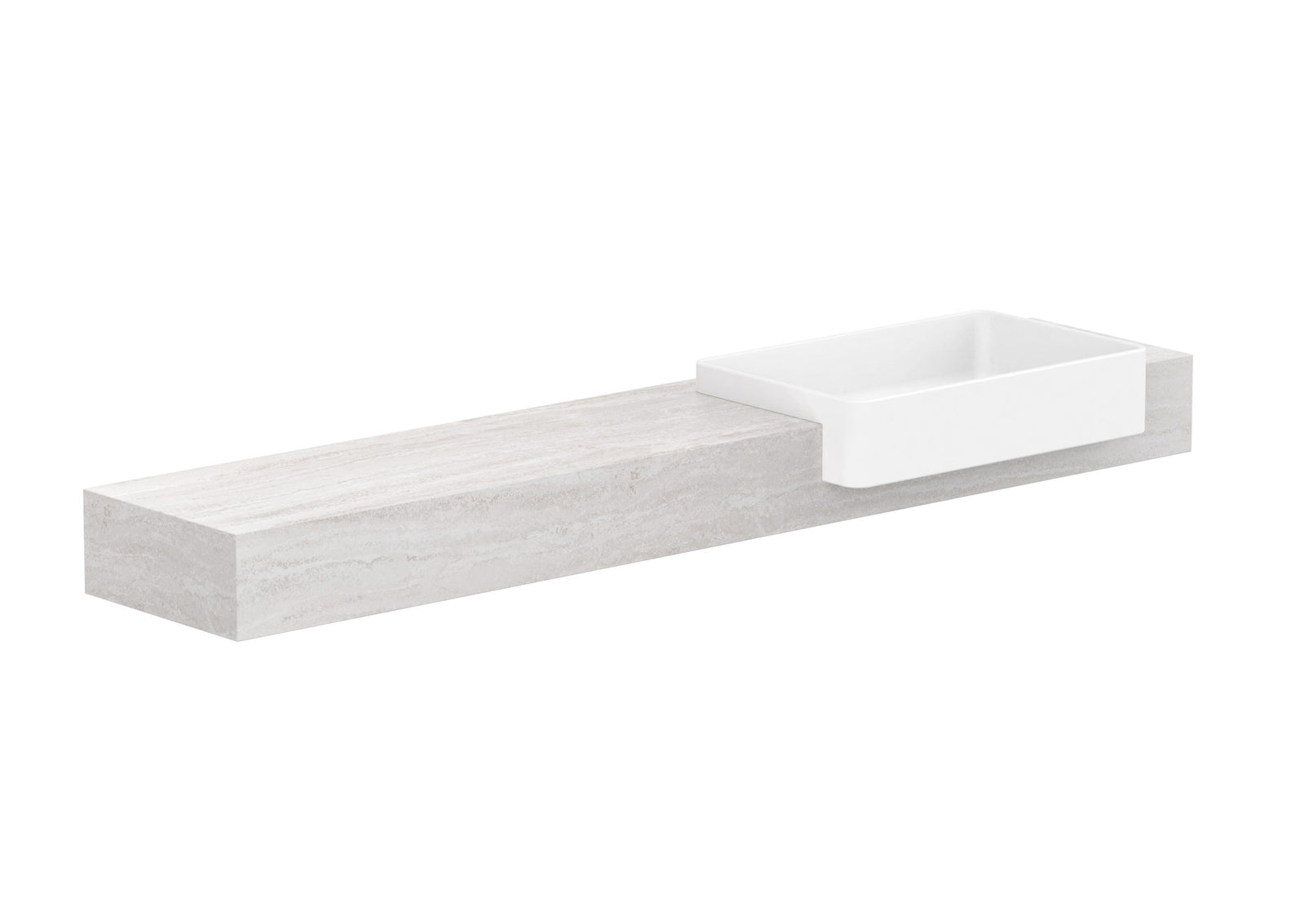 ADP Michel Semi-Recessed Wall Hung Vanity 1800mm right offset bowl