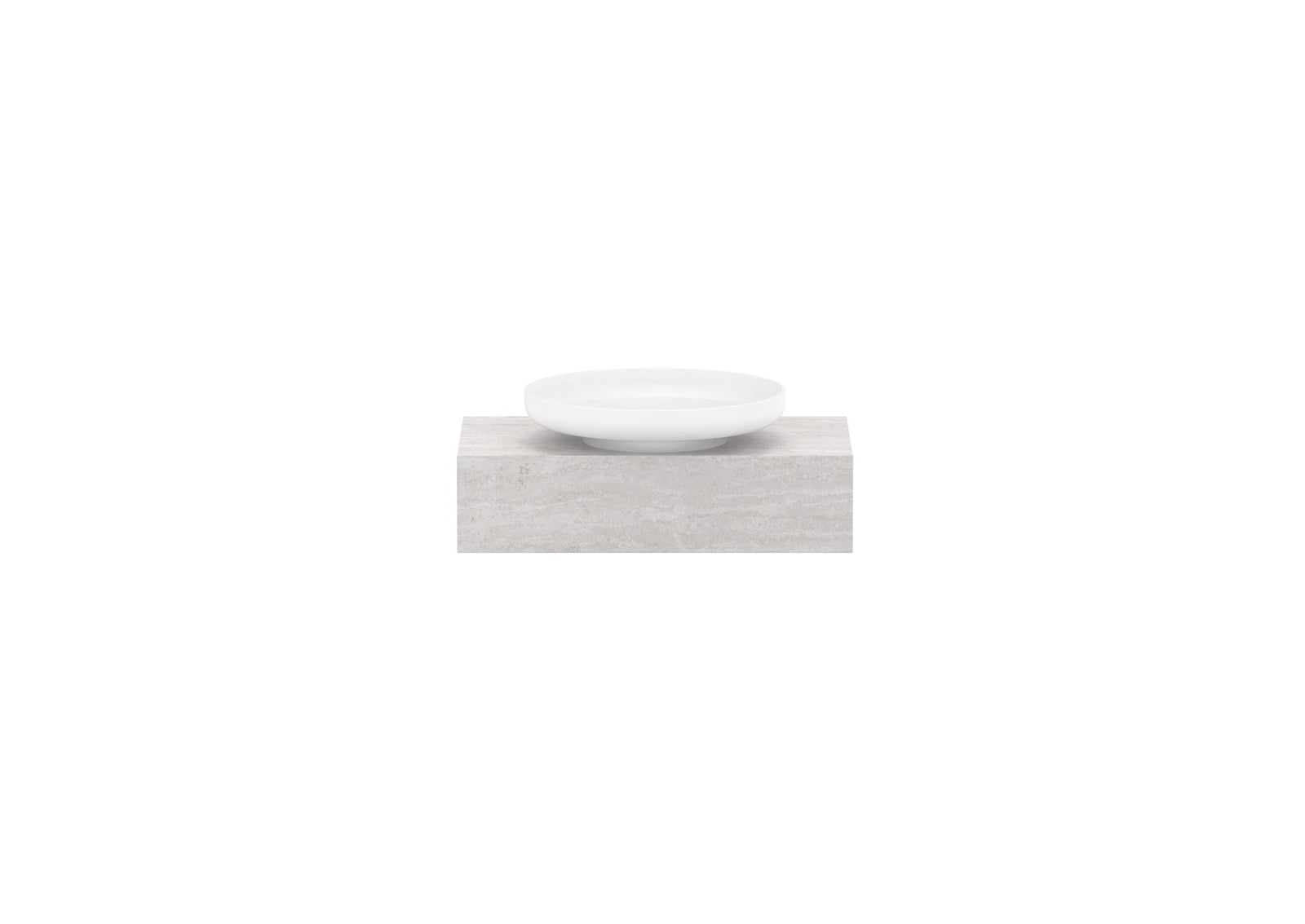 ADP Michel Semi-Recessed Wall Hung Vanity 600mm centre bowl, front view
