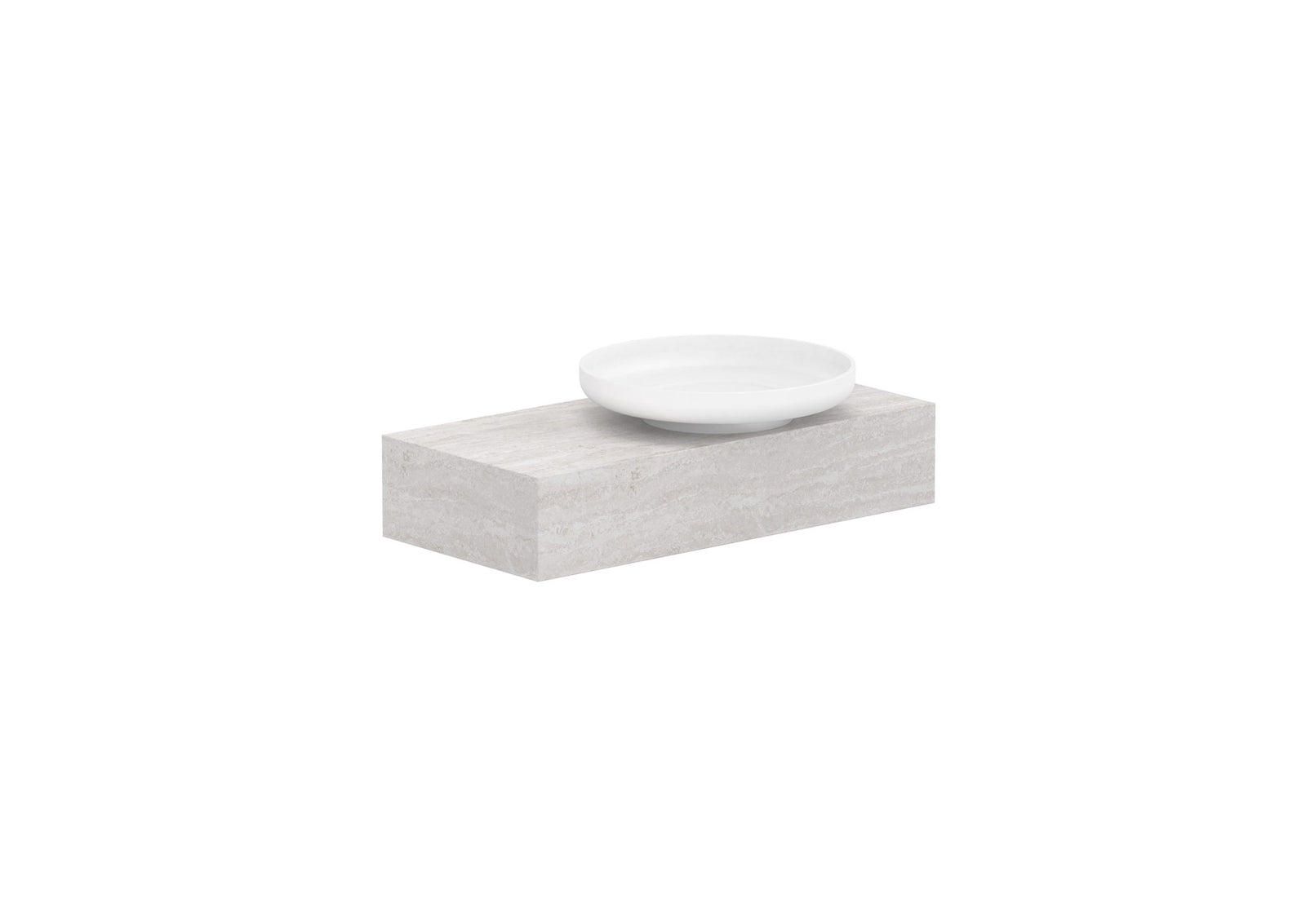 ADP Michel Semi-Recessed Wall Hung Vanity 750mm right offset bowl