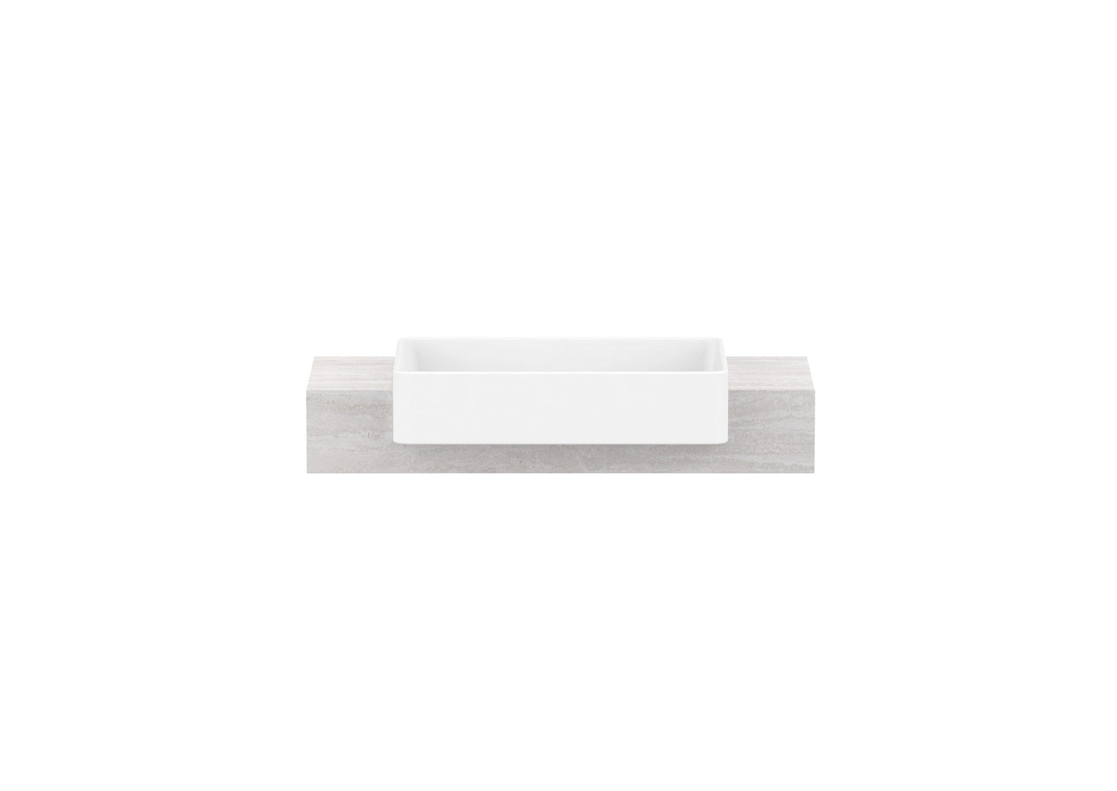 ADP Michel Semi-Recessed Wall Hung Vanity 900mm centre bowl, front view