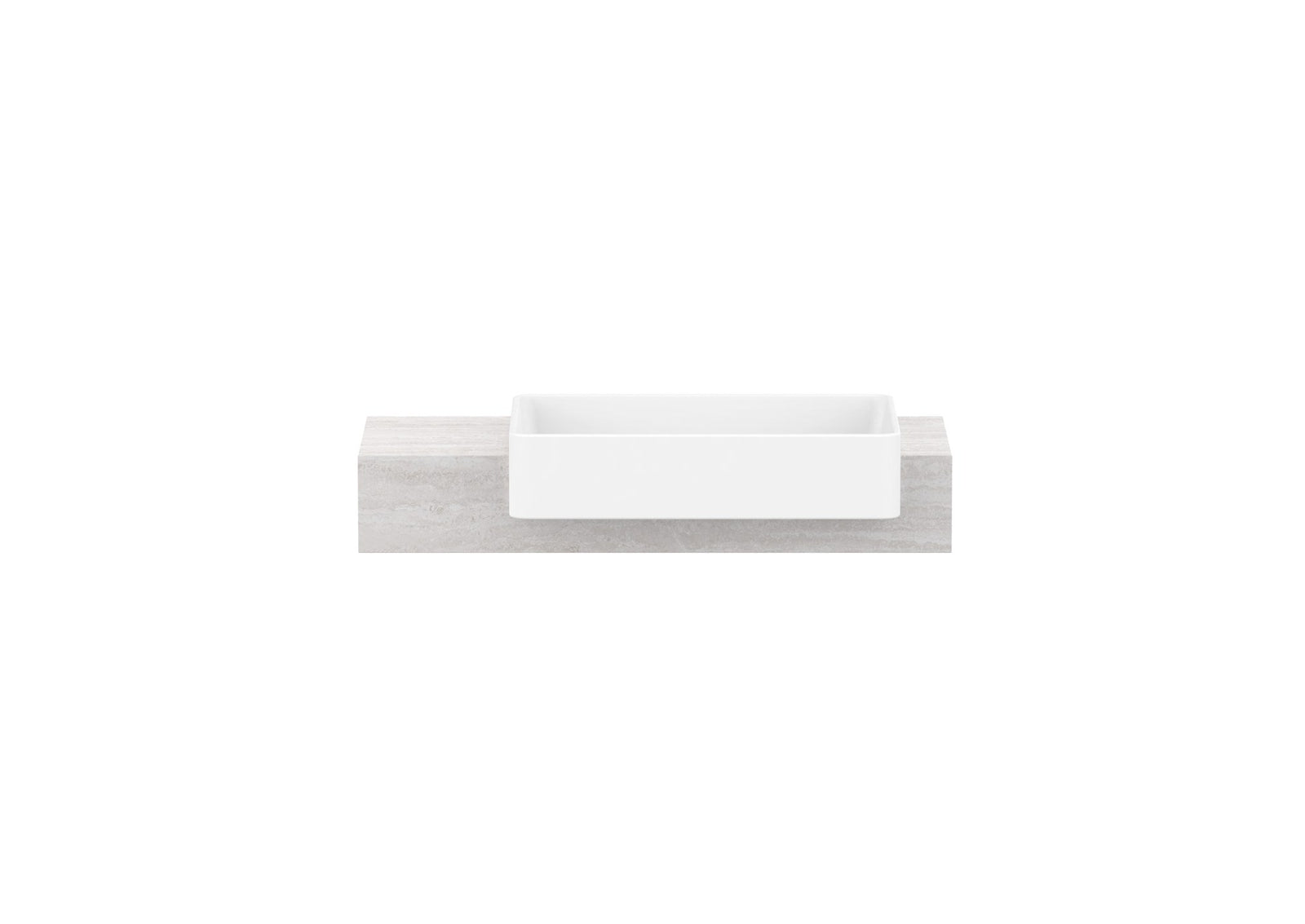 ADP Michel Semi-Recessed Wall Hung Vanity 900mm right offset bowl, front view