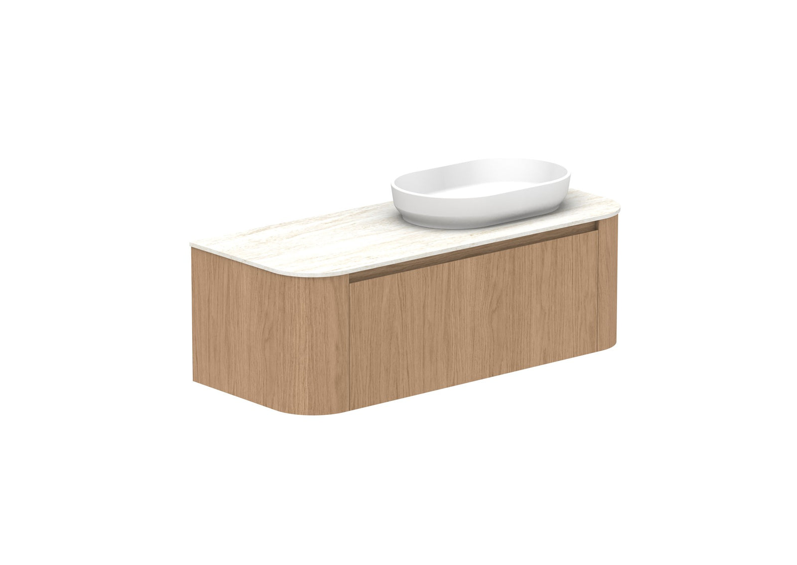 ADP Surry Wall Hung Vanity 1200mm right offset bowl in Boston Oak