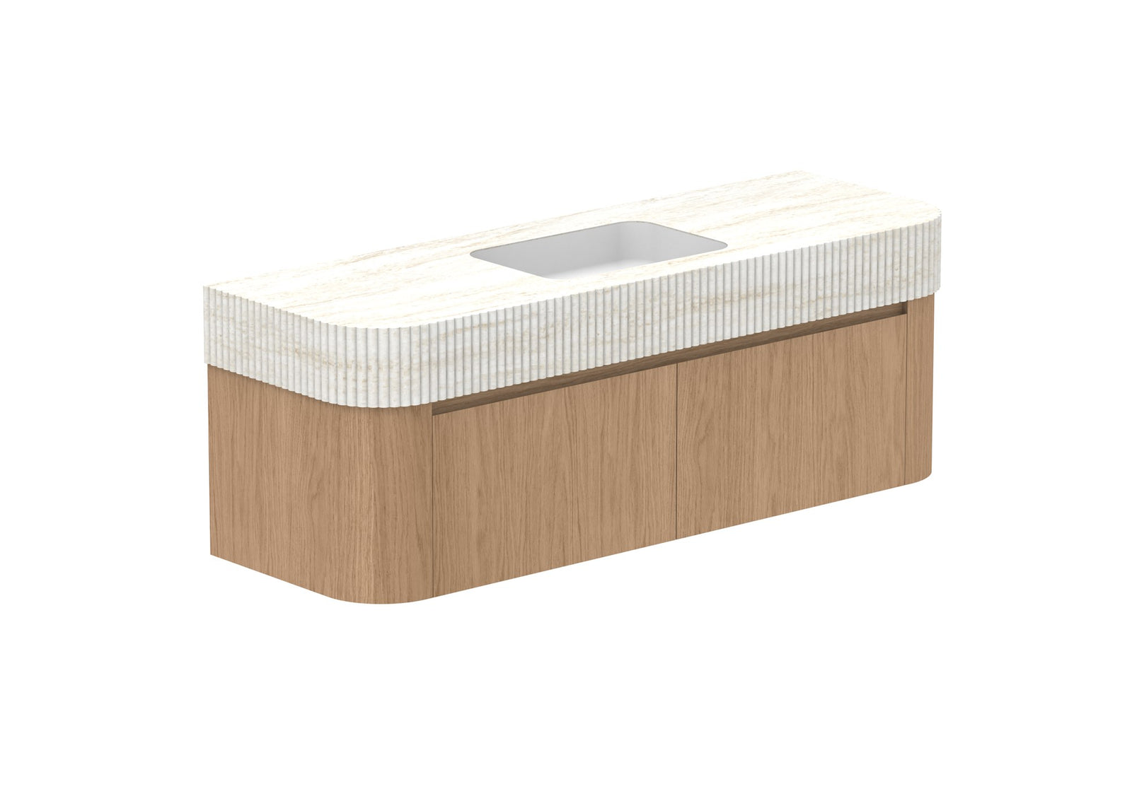 ADP Surry Wall Hung Vanity 1500mm centre bowl in Boston Oak, Imperial top