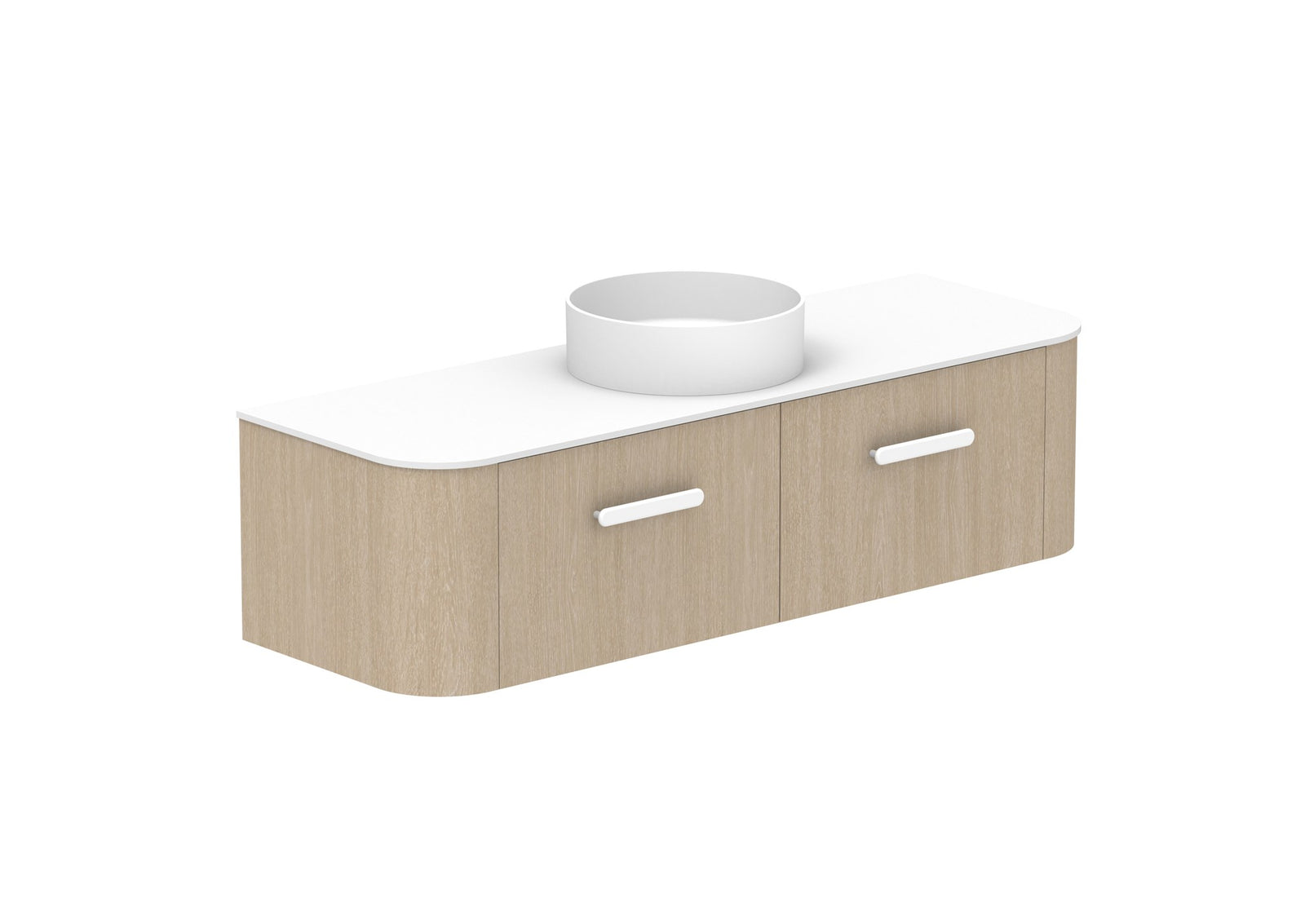ADP Surry Wall Hung Vanity 1500mm centre bowl in Coastal Oak