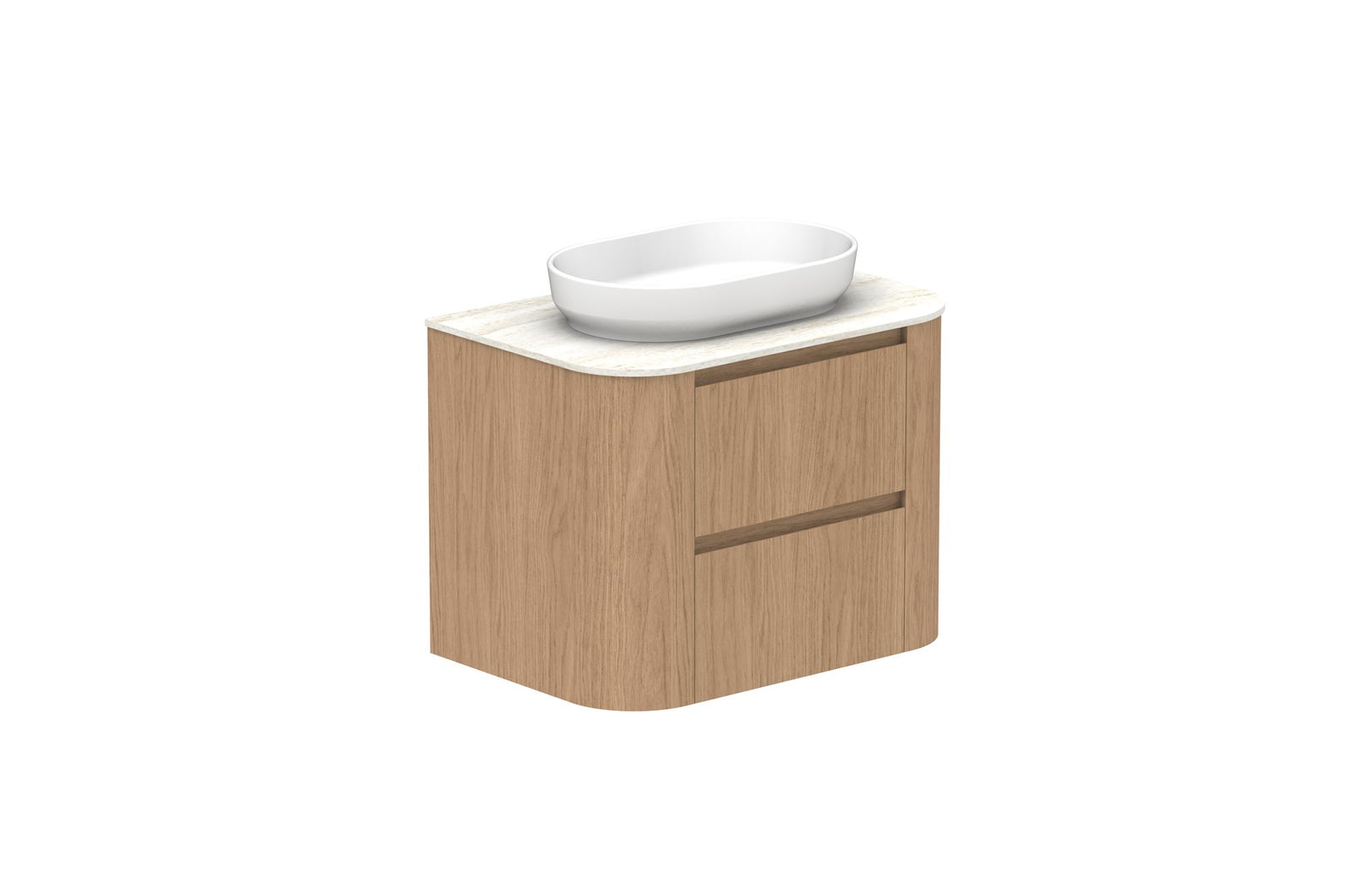 ADP Thea Wall Hung Vanity 750mm centre bowl in Boston Oak