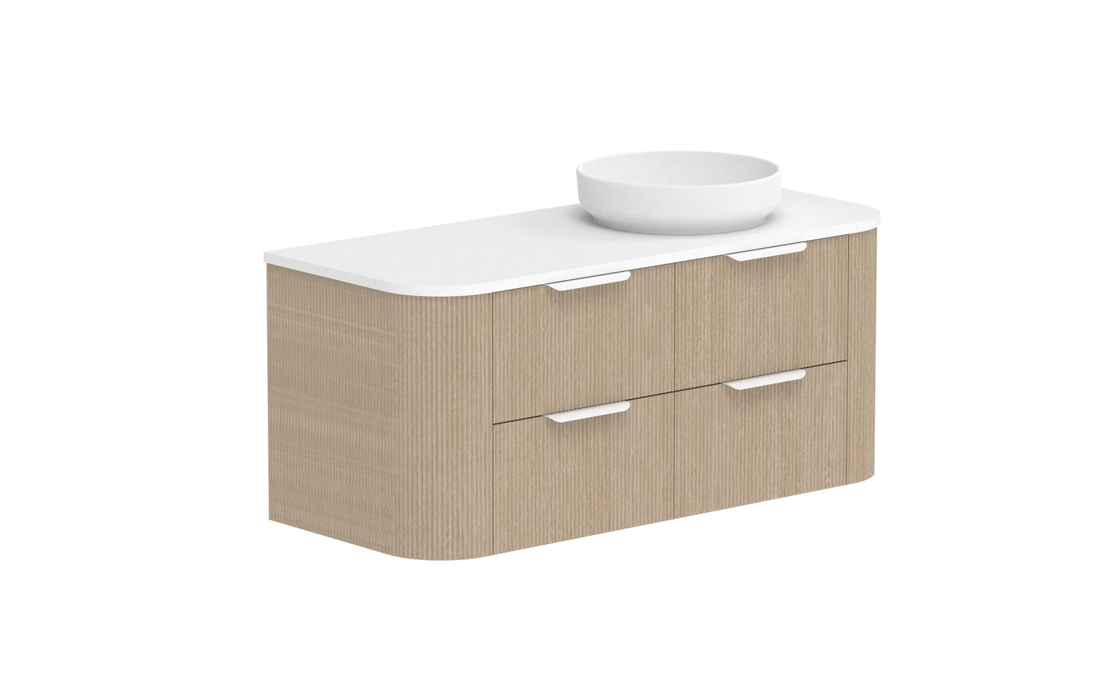 ADP Thirroul Wall Hung Vanity 1200mm right offset bowl in Coastal Oak