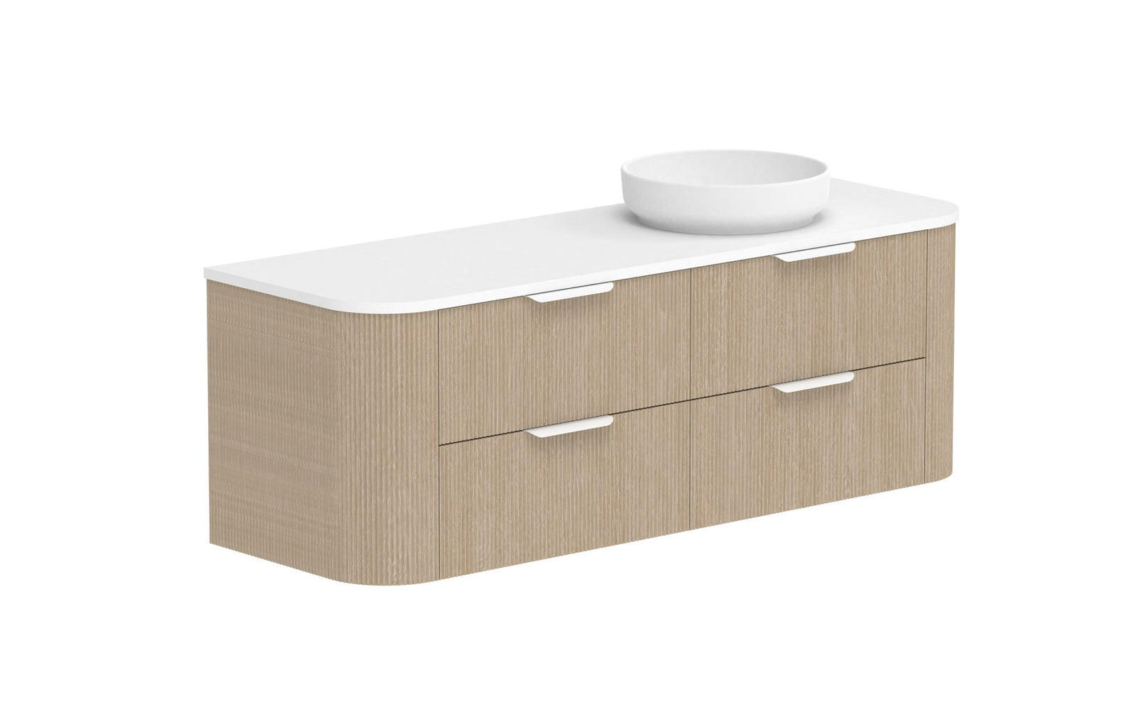 ADP Thirroul Wall Hung Vanity 1500mm right offset bowl in Coastal Oak