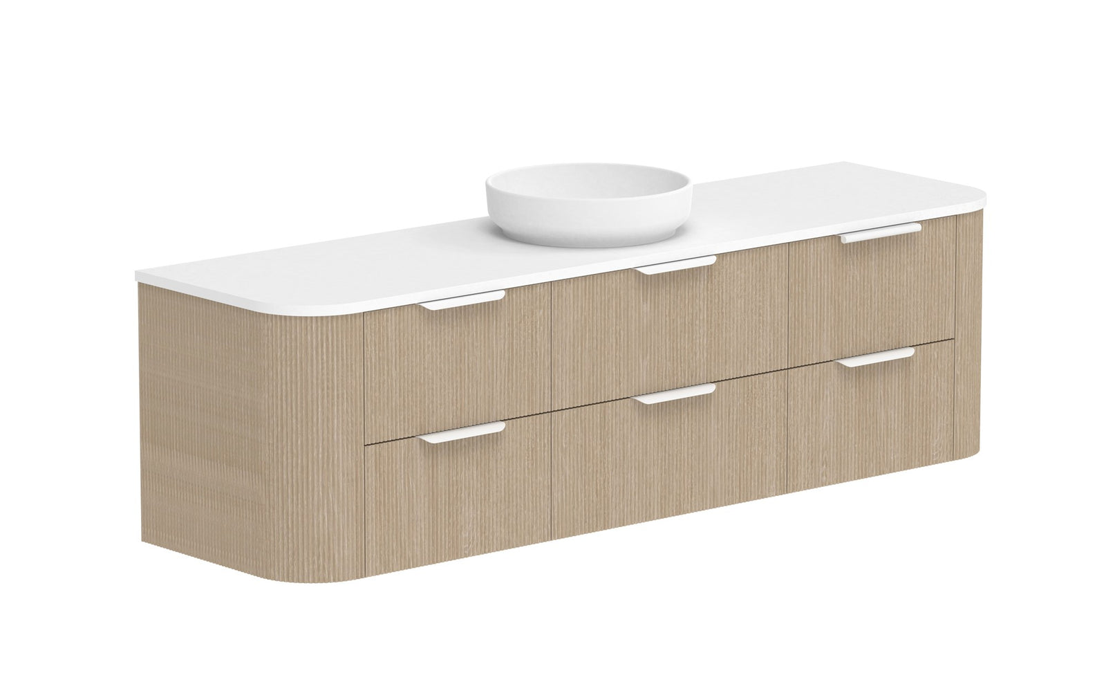 ADP Thirroul Wall Hung Vanity 1800mm centre bowl in Coastal Oak