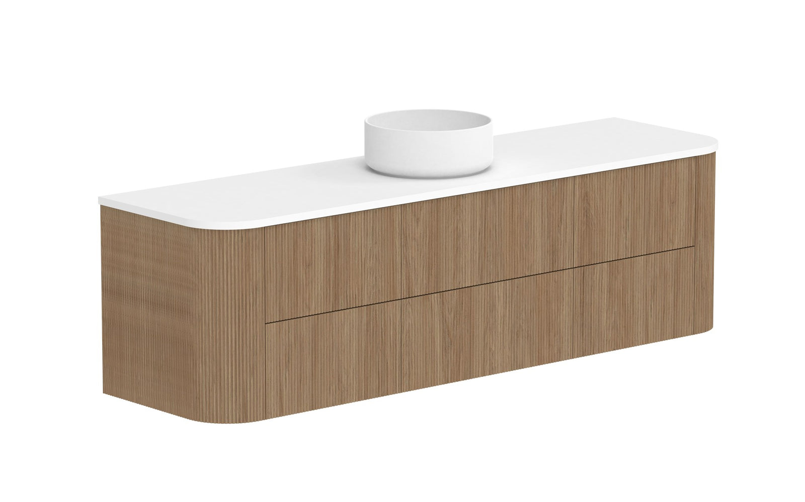 ADP Thirroul Wall Hung Vanity 1800mm centre bowl in Prime Oak