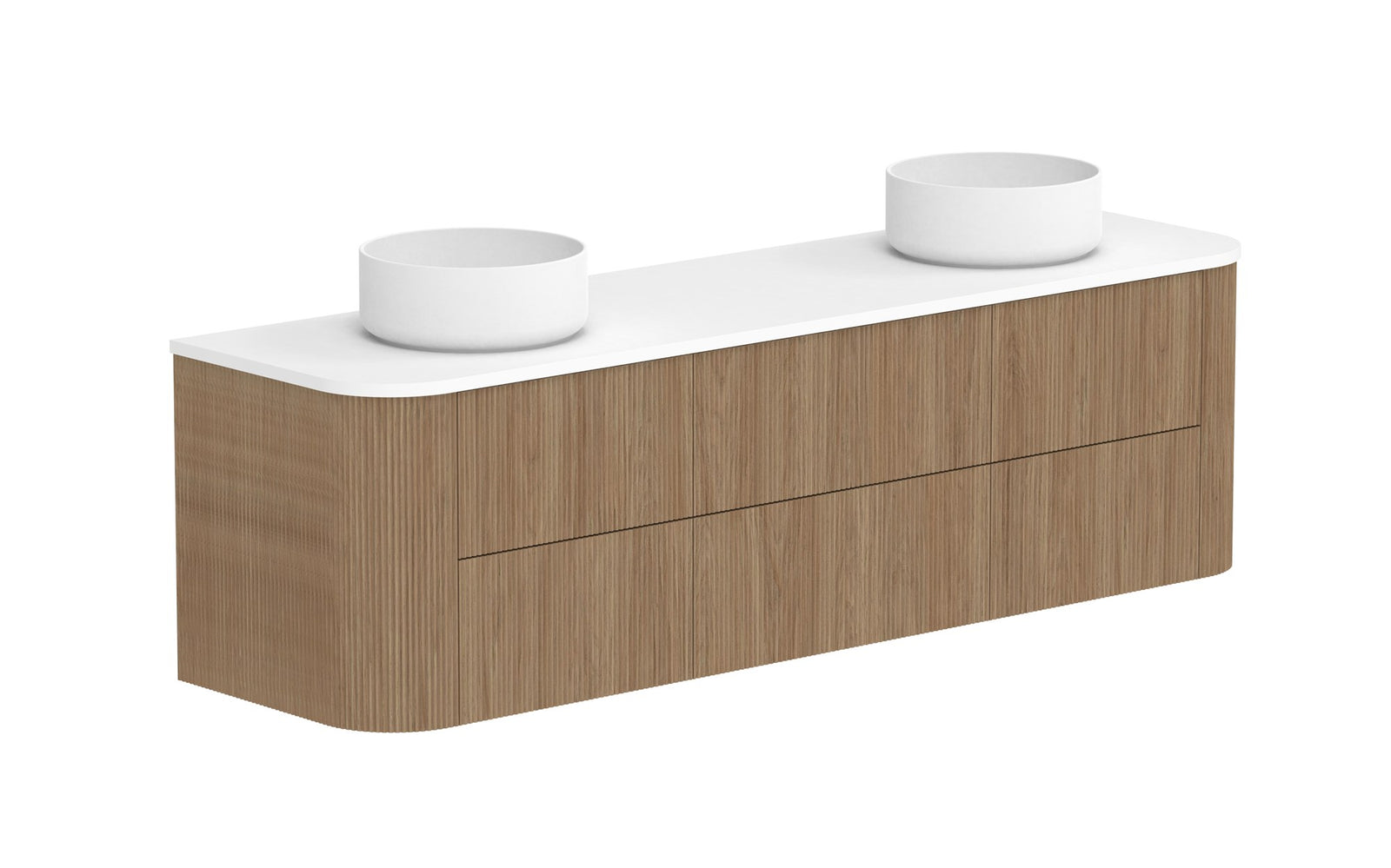 ADP Thirroul Wall Hung Vanity 1800mm double bowl in Prime Oak