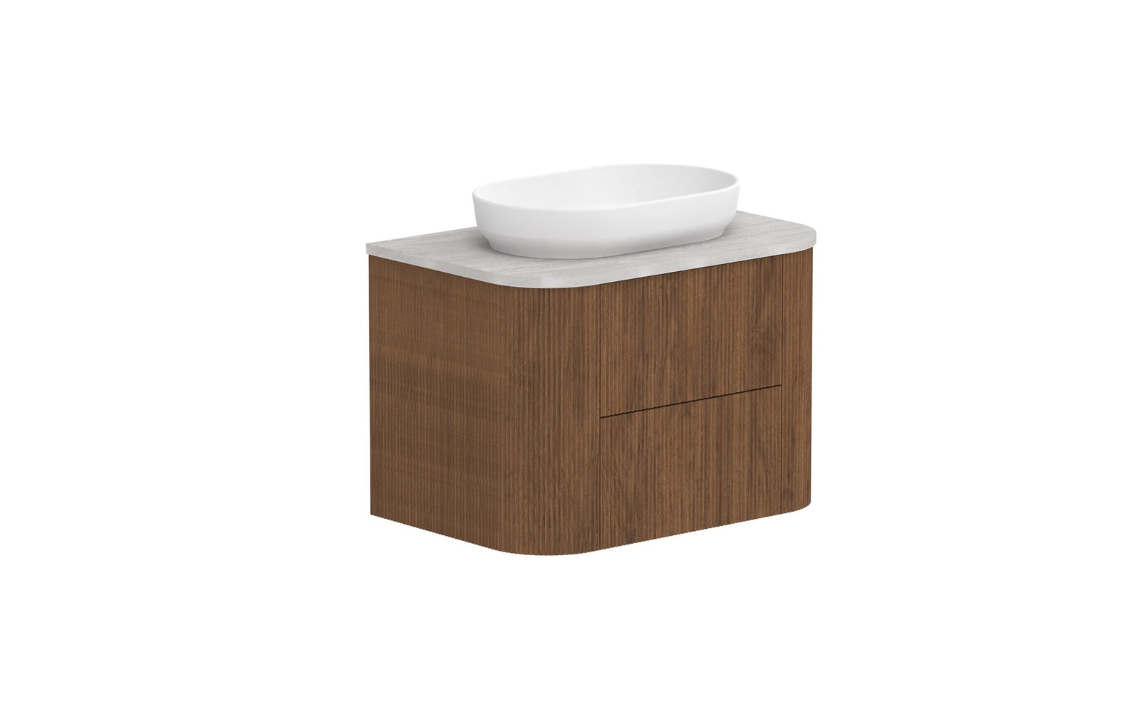 ADP Thirroul Wall Hung Vanity 750mm centre bowl in Florentine Walnut