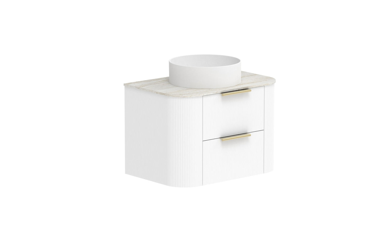 ADP Thirroul Wall Hung Vanity 750mm centre bowl in Ultra White