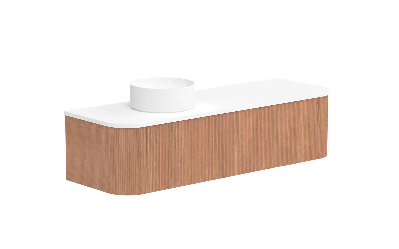 ADP Waverley Wall Hung Vanity 1500mm left offset bowl in Tasmanian Oak