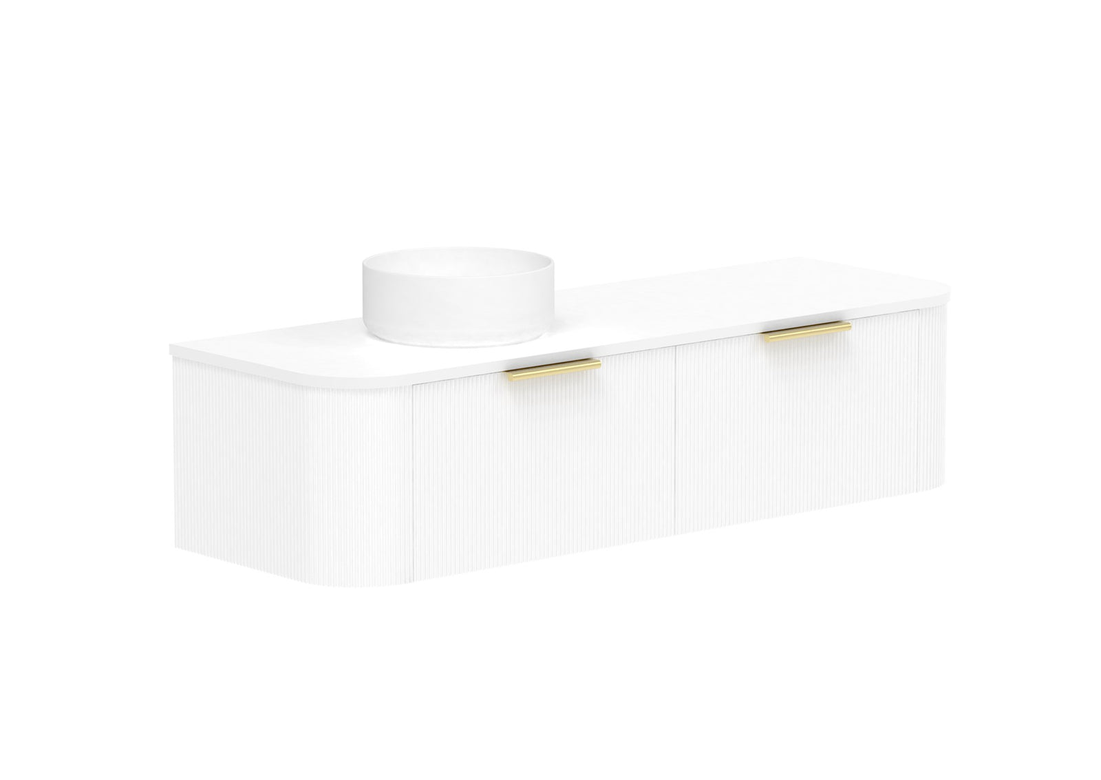 ADP Waverley Wall Hung Vanity 1500mm left offset bowl in Ultra White