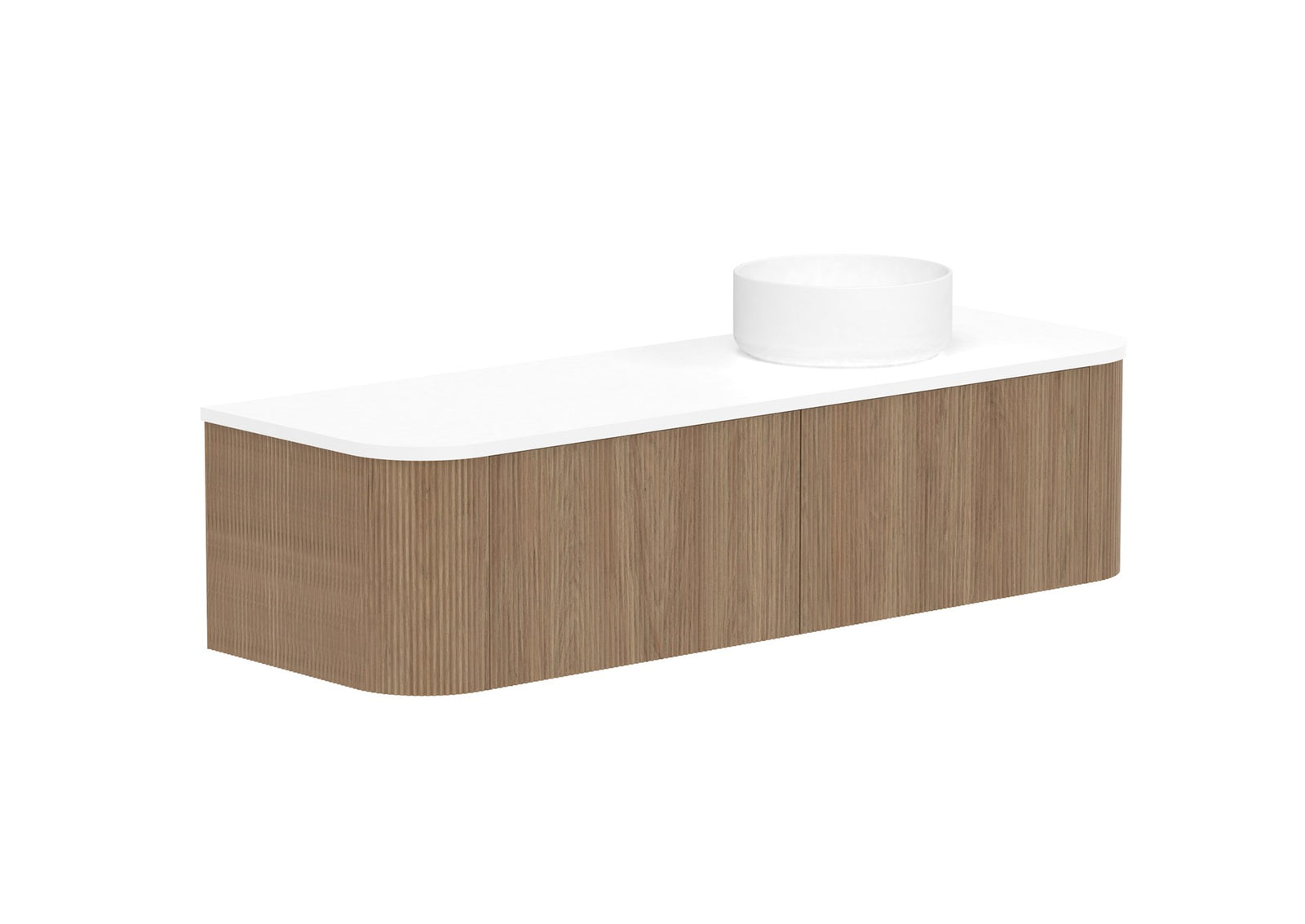 ADP Waverley Wall Hung Vanity 1500mm right offset bowl in Prime Oak