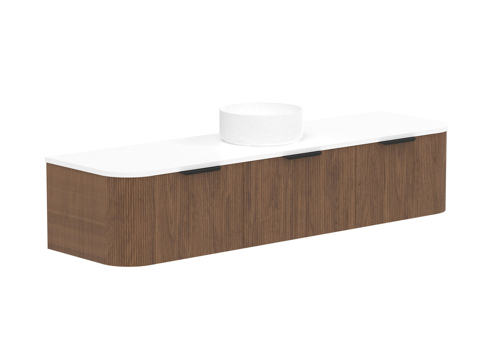 ADP Waverley Wall Hung Vanity 1800mm centre bowl in Florentine Walnut