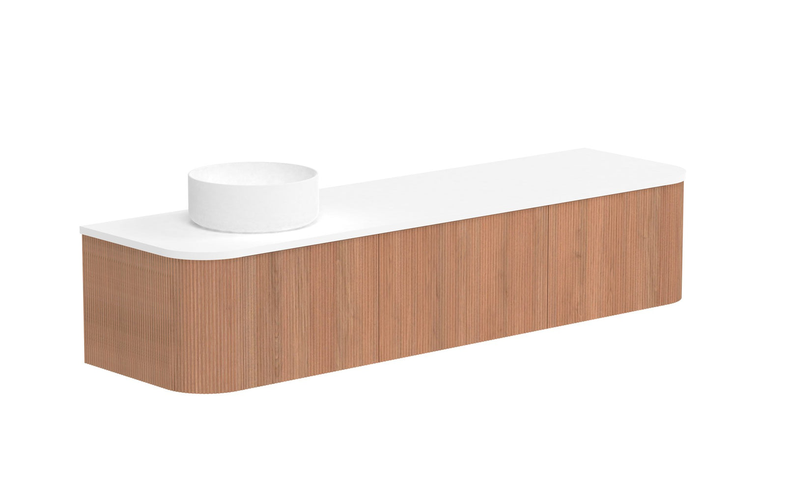 ADP Waverley Wall Hung Vanity 1800mm left offset bowl in Tasmanian Oak