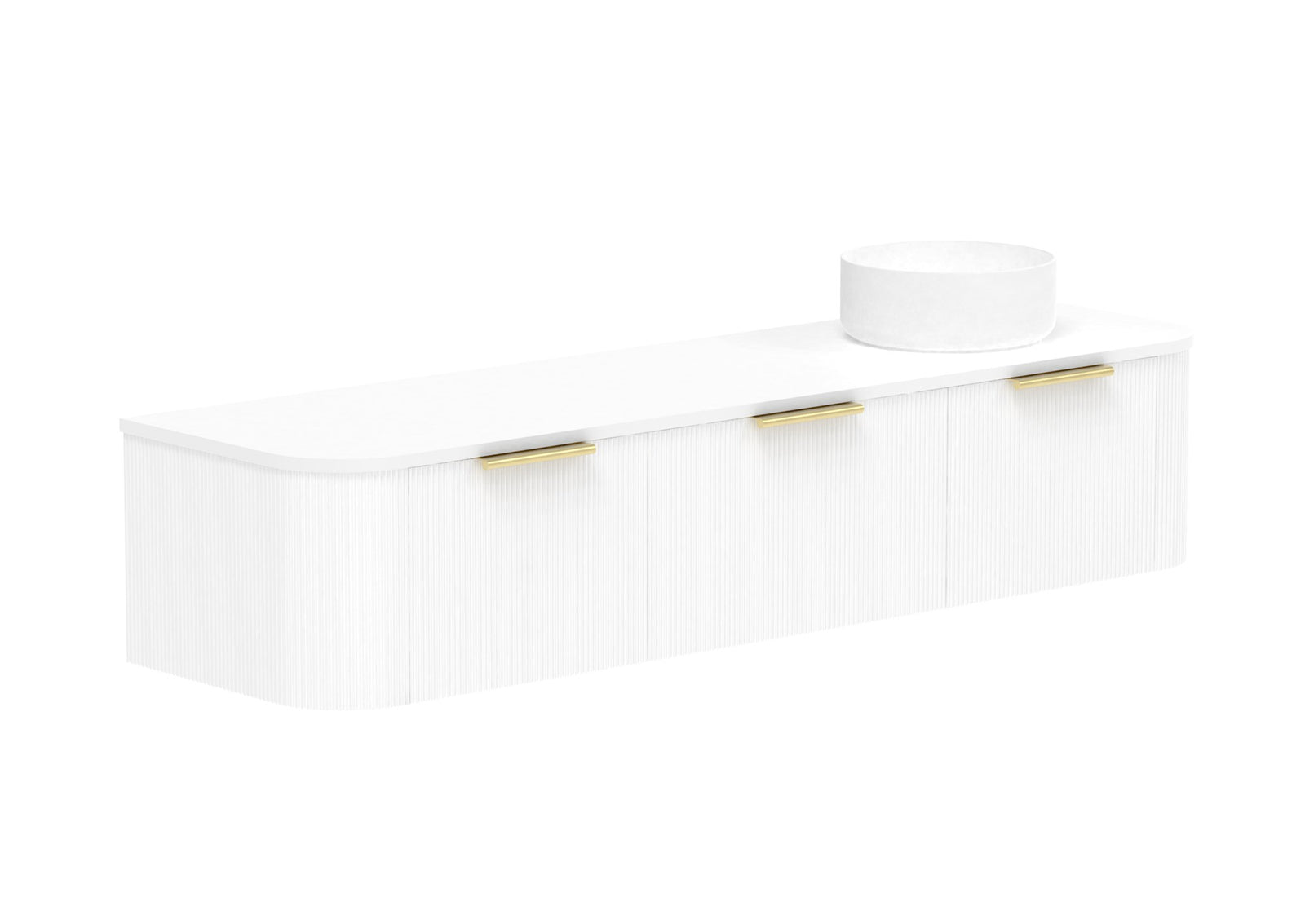 ADP Waverley Wall Hung Vanity 1800mm right offset bowl in Ultra White
