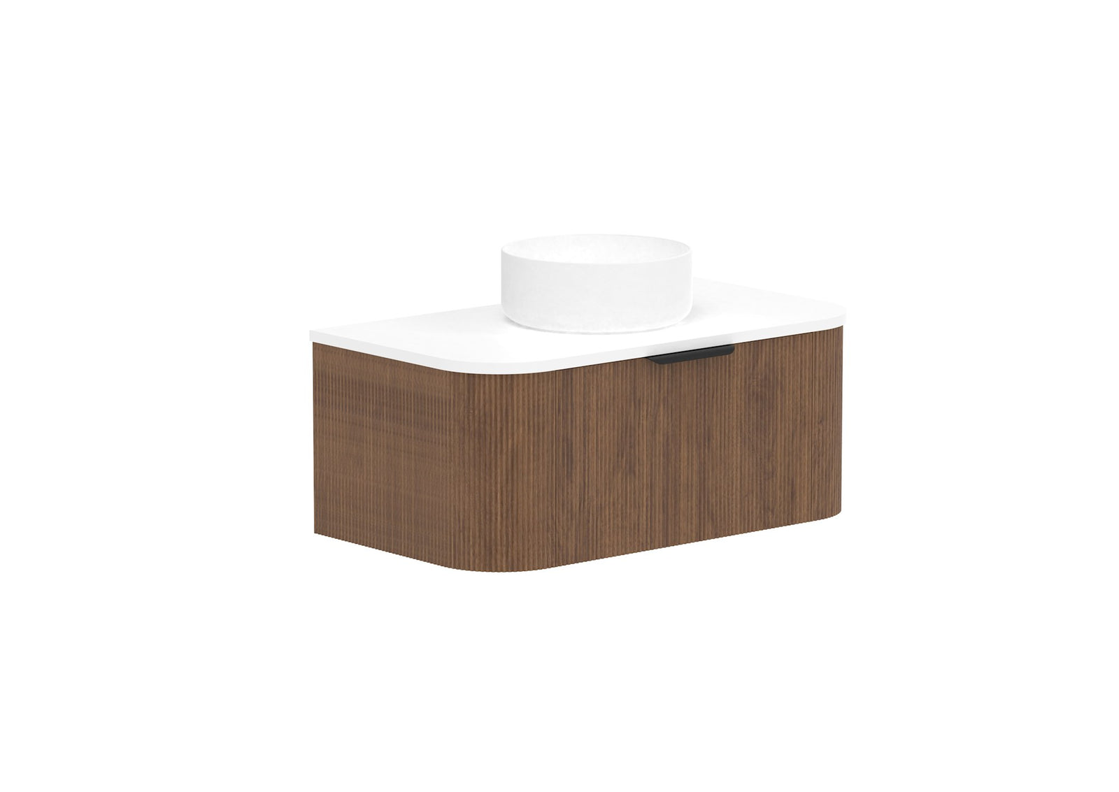 ADP Waverley Wall Hung Vanity 900mm centre bowl in Florentine Walnut
