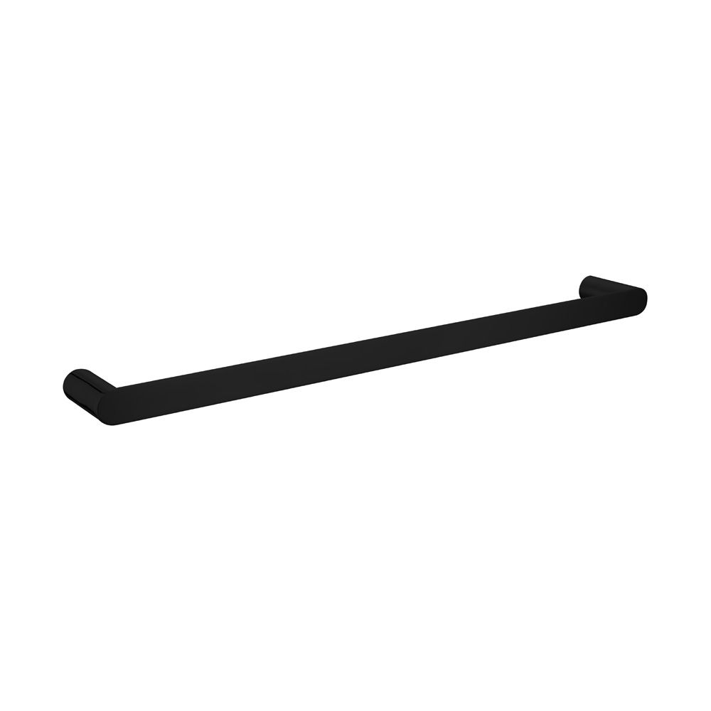 Norico Esperia Matte Black Solid Brass Single Towel Rail 800mm