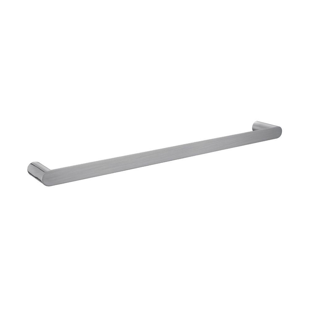 Norico Esperia Brushed Nickel Solid Brass Single Towel Rail 600mm
