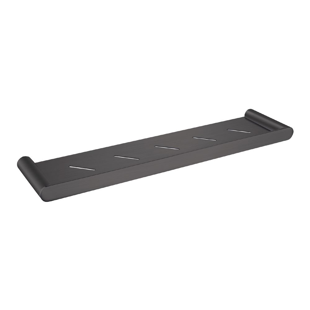 Esperia Solid Brass Gun Metal Grey Towel Shelf