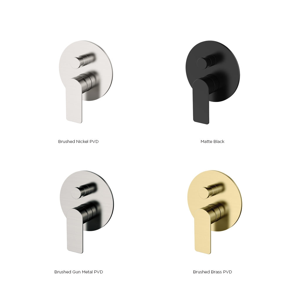 Arcisan Kibo Shower Mixer with Diverter - Round Back Plate