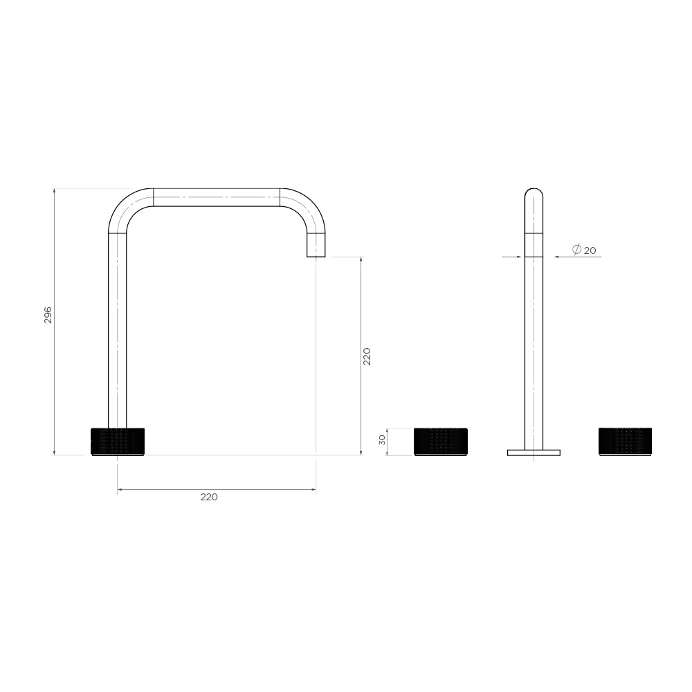 Arcisan Vierra Kitchen Set with Swivel Squareline Spout