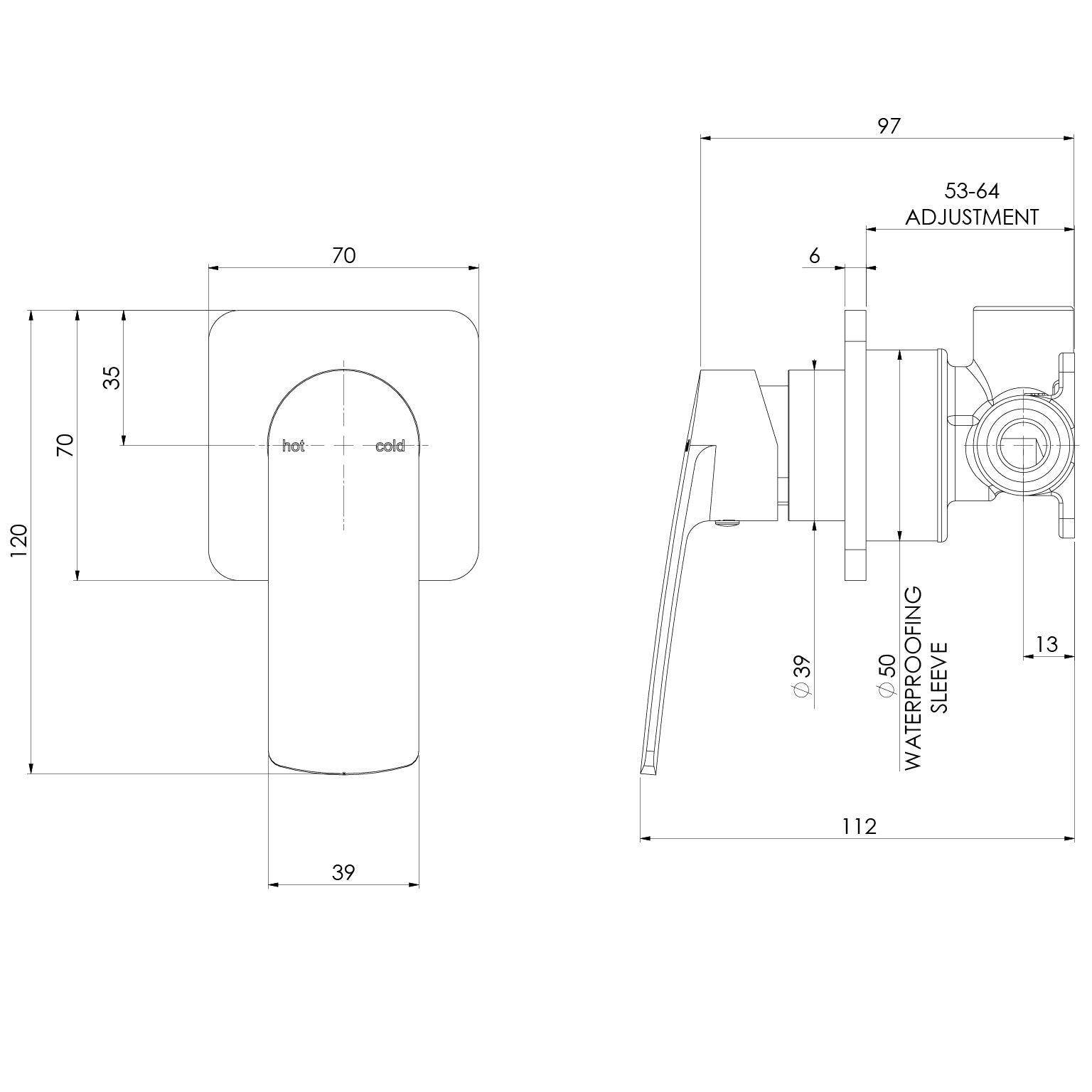 Phoenix Mekko SwitchMix Shower / Wall Mixer (Fit-Off Kit Only) – Lead Free