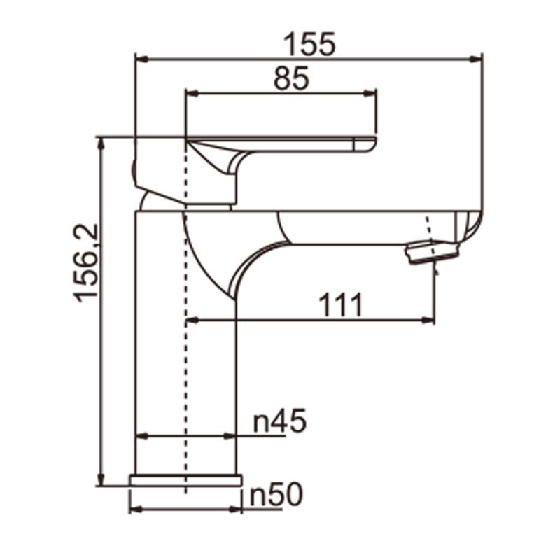 Norico Persano Chrome Basin Mixer