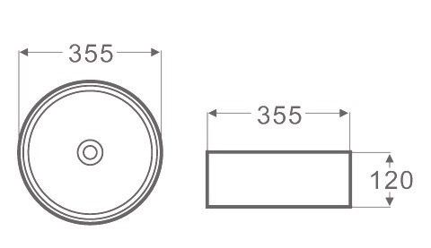 Otti Golf Ball Round Basin | 355mm