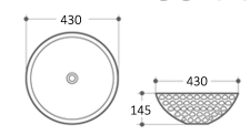 Otti Golf Ball Round Basin | 430mm