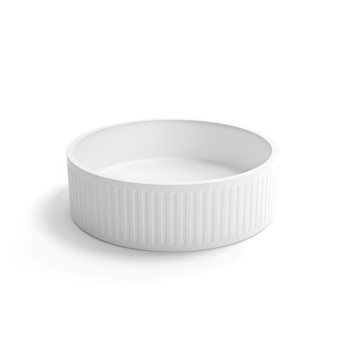 Otti Hudson Concrete Fluted Round Basin | 400mm