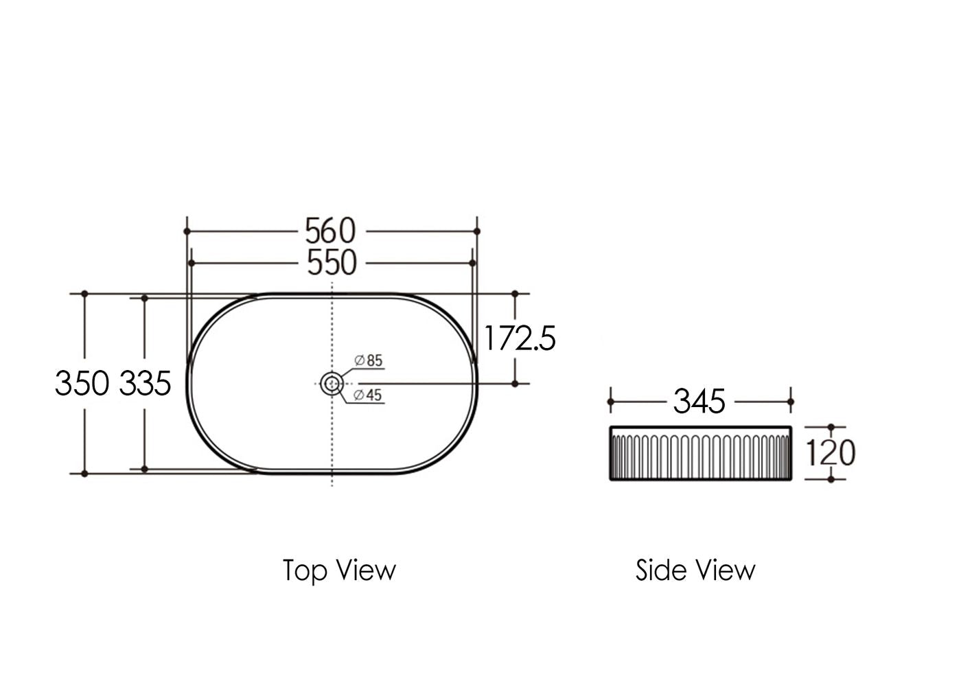 Otti Kensington Oval Basin | 560mm