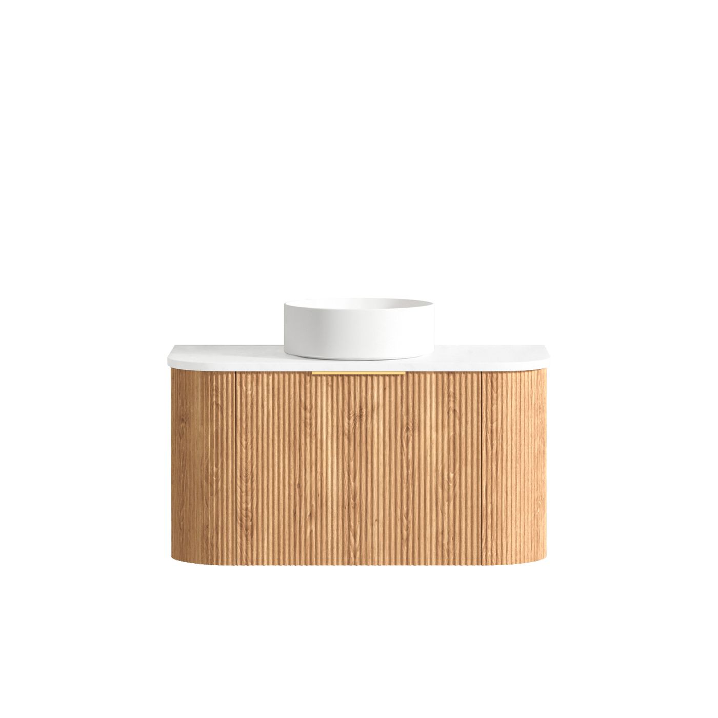 Otti Bondi Fluted Wall Hung Vanity | Satin White & Woodland Oak | 600 / 750 / 900 / 1200 / 1500 / 1800 MM