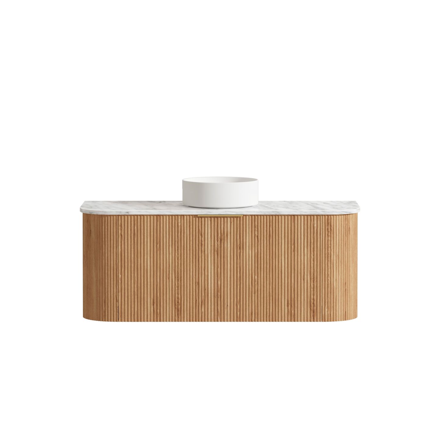 Otti Bondi Fluted Wall Hung Vanity | Satin White & Woodland Oak | 600 / 750 / 900 / 1200 / 1500 / 1800 MM