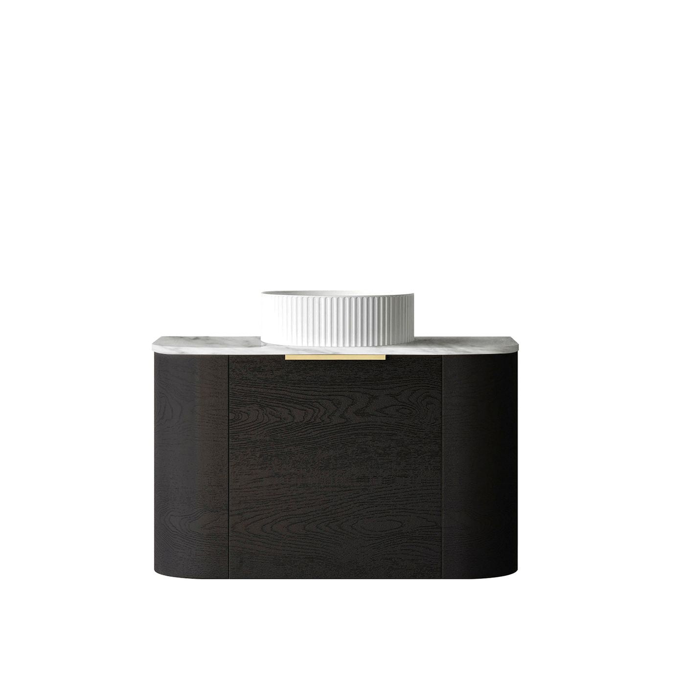 Otti Bondi Wall Hung Curve Vanity | Natural Oak & Black Oak | 600 / 750 / 900 / 1200 / 1500 / 1800 MM