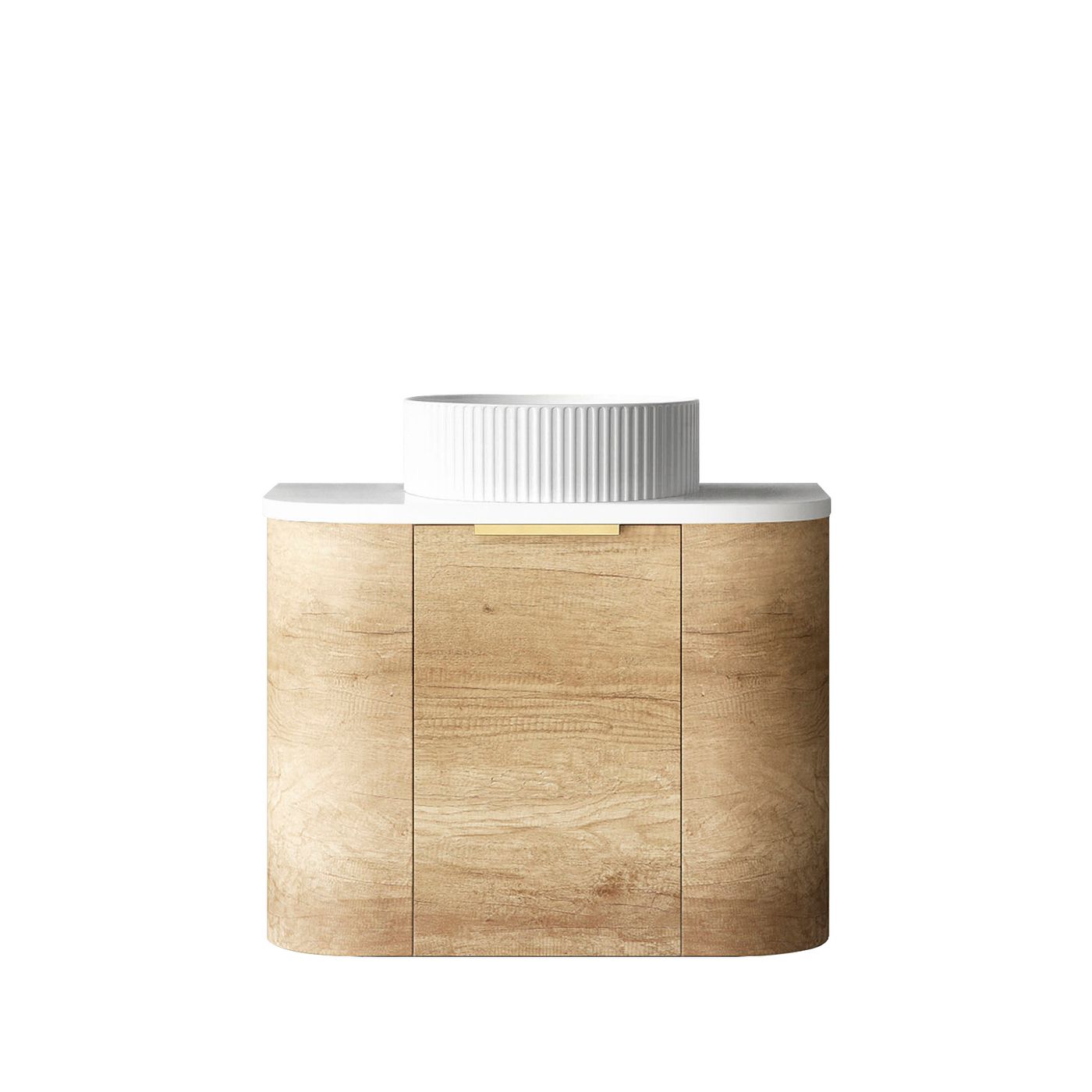 Otti Bondi Wall Hung Curve Vanity | Natural Oak & Black Oak | 600 / 750 / 900 / 1200 / 1500 / 1800 MM